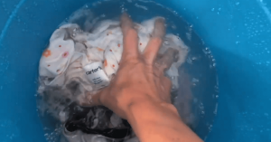 hand washing cloth diaper 2